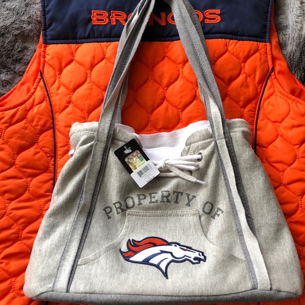 Denver Broncos Grey Hoodie Purse